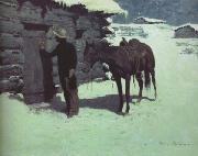 The Belated Traveler (mk43) Frederic Remington